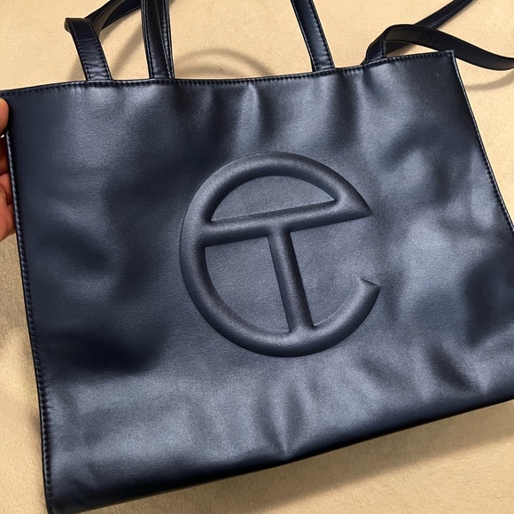 Telfar Metallic Cobalt Blue Medium Shopper, great condition! - Picture 11 of 16